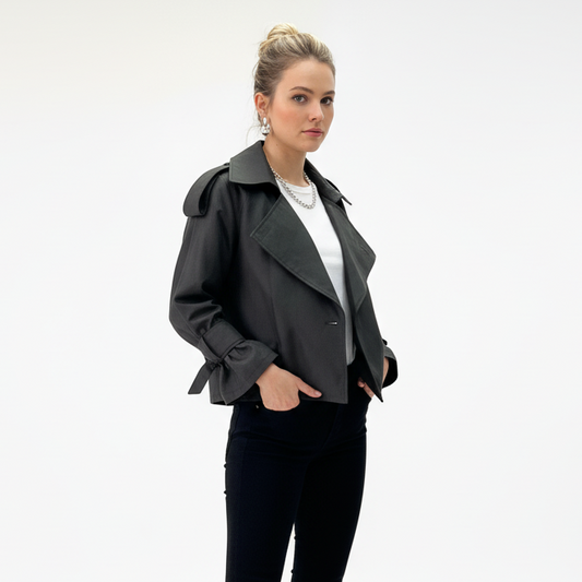 Chaqueta negra para mujer VCR