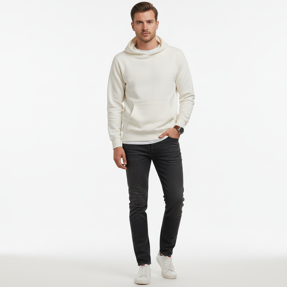 Hoodie marfil Unisex VCR